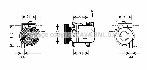 AVA DNK001 Compressor, air conditioning DNK001