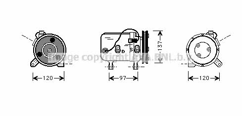 AVA DNK003 Compressor, air conditioning DNK003