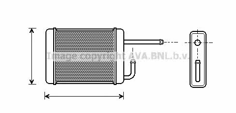 AVA DU6019 Heat exchanger, interior heating DU6019