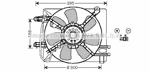 AVA DW7517 Hub, engine cooling fan wheel DW7517
