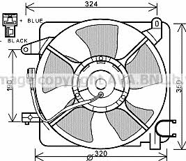 AVA DW7519 Hub, engine cooling fan wheel DW7519