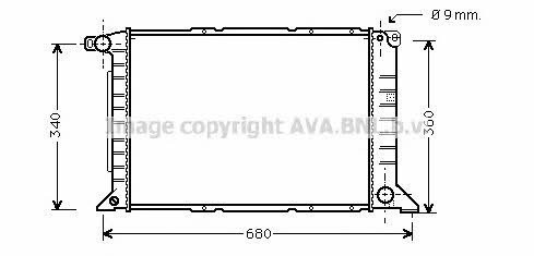 AVA FD2261 Radiator, engine cooling FD2261