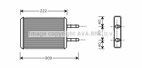 AVA FD6355 Heat exchanger, interior heating FD6355