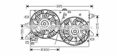 AVA FD7503 Hub, engine cooling fan wheel FD7503