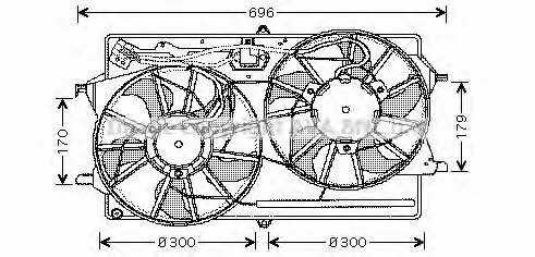 AVA FD7505 Hub, engine cooling fan wheel FD7505