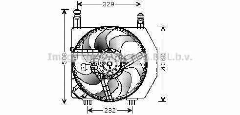 AVA FD7528 Hub, engine cooling fan wheel FD7528