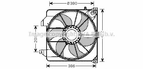 AVA FD7538 Hub, engine cooling fan wheel FD7538