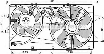AVA FD7549 Hub, engine cooling fan wheel FD7549