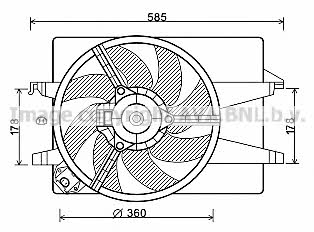 AVA FD7551 Hub, engine cooling fan wheel FD7551