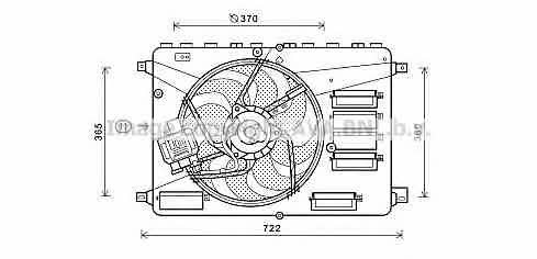 AVA FD7554 Hub, engine cooling fan wheel FD7554