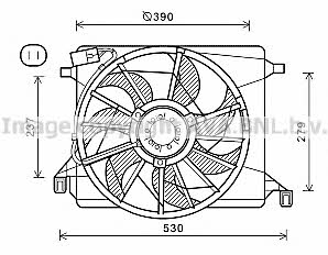 AVA FD7560 Hub, engine cooling fan wheel FD7560