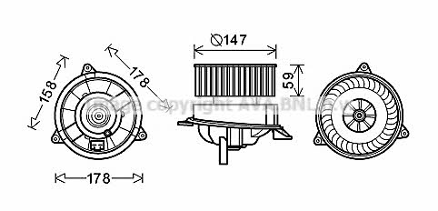 AVA FD8495 Cabin ventilation engine FD8495