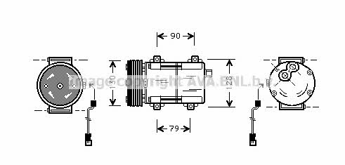 AVA FDK160 Compressor, air conditioning FDK160