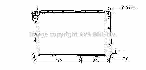 AVA FT2065 Radiator, engine cooling FT2065