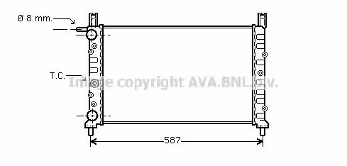 AVA FT2078 Radiator, engine cooling FT2078