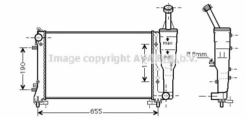 AVA FT2308 Radiator, engine cooling FT2308