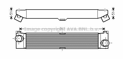 AVA FT4360 Intercooler, charger FT4360