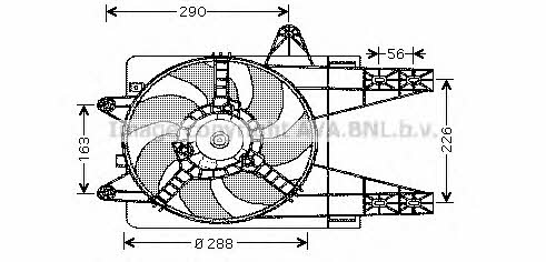 AVA FT7284 Hub, engine cooling fan wheel FT7284