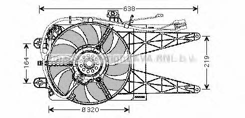 AVA FT7507 Hub, engine cooling fan wheel FT7507