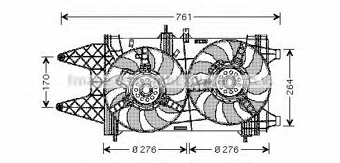 AVA FT7521 Hub, engine cooling fan wheel FT7521