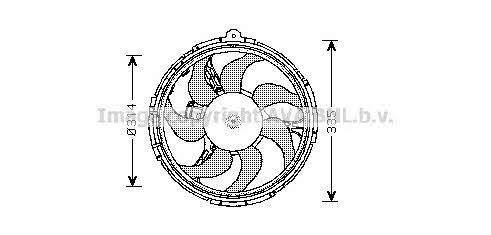 AVA FT7539 Hub, engine cooling fan wheel FT7539