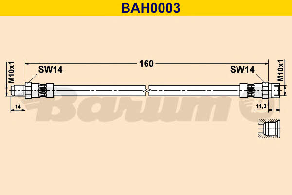 Barum BAH0003 Brake Hose BAH0003