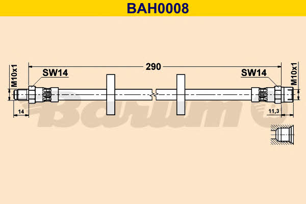 Barum BAH0008 Brake Hose BAH0008