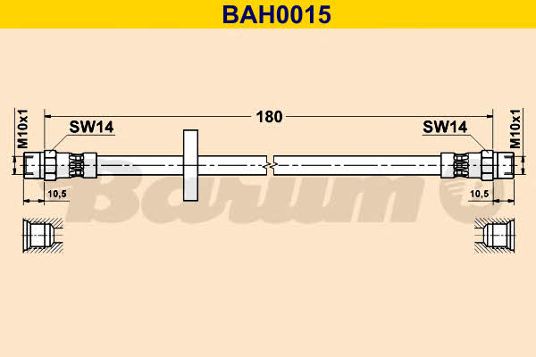 Barum BAH0015 Brake Hose BAH0015