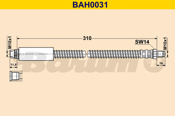 Barum BAH0031 Brake Hose BAH0031