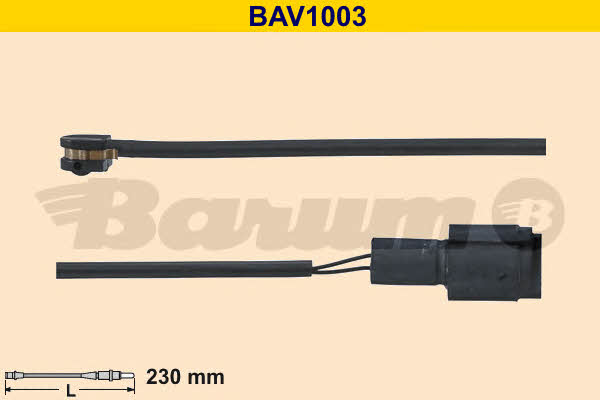 Barum BAV1003 Warning contact, brake pad wear BAV1003