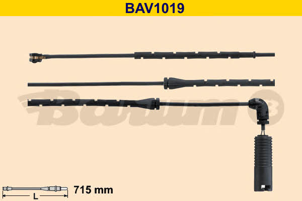 Barum BAV1019 Warning contact, brake pad wear BAV1019