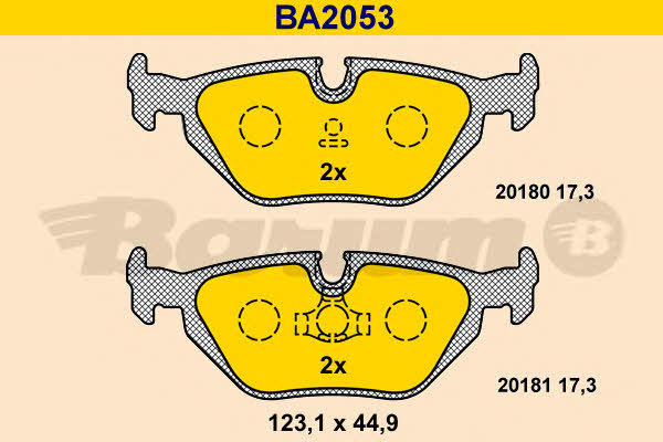 Barum BA2053 Brake Pad Set, disc brake BA2053