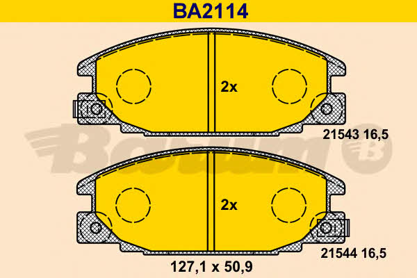 Barum BA2114 Brake Pad Set, disc brake BA2114