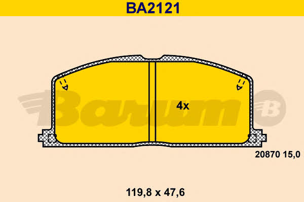Barum BA2121 Brake Pad Set, disc brake BA2121