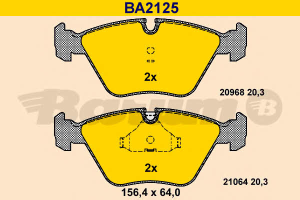 Barum BA2125 Brake Pad Set, disc brake BA2125