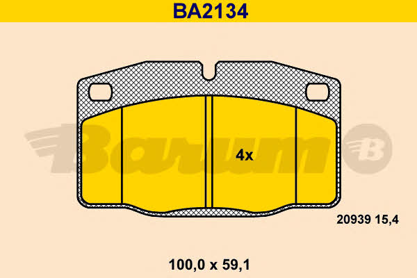 Barum BA2134 Brake Pad Set, disc brake BA2134
