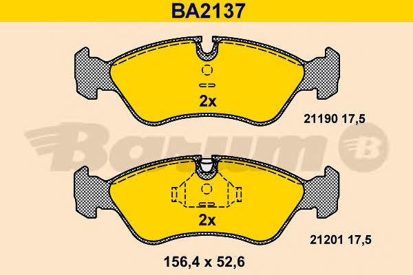 Barum BA2137 Brake Pad Set, disc brake BA2137
