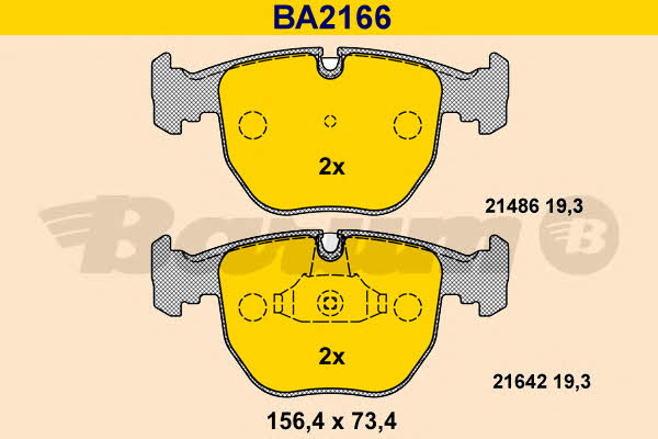 Barum BA2166 Brake Pad Set, disc brake BA2166