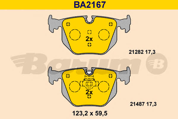 Barum BA2167 Brake Pad Set, disc brake BA2167