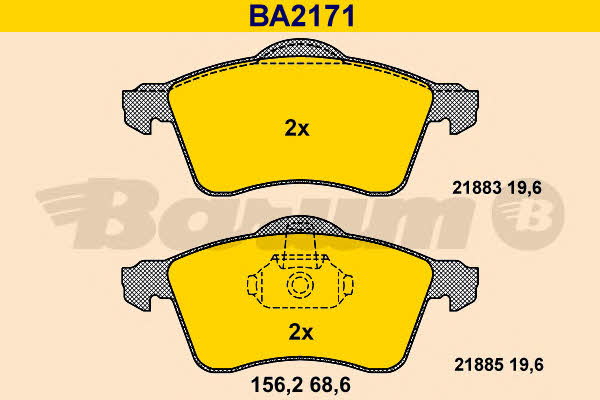 Barum BA2171 Brake Pad Set, disc brake BA2171