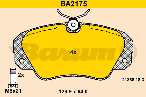 Barum BA2175 Brake Pad Set, disc brake BA2175