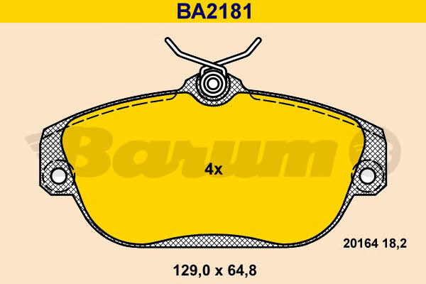 Barum BA2181 Brake Pad Set, disc brake BA2181