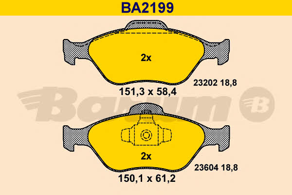 Barum BA2199 Brake Pad Set, disc brake BA2199