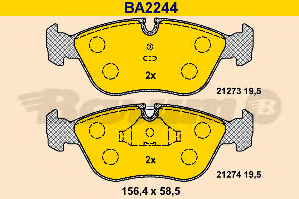 Barum BA2244 Brake Pad Set, disc brake BA2244
