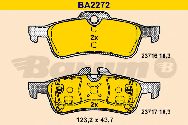 Barum BA2272 Brake Pad Set, disc brake BA2272