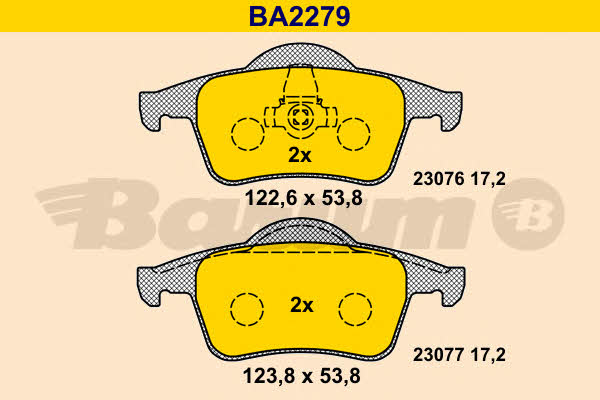 Barum BA2279 Brake Pad Set, disc brake BA2279