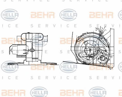 Behr-Hella 8EW 009 158-311 Fan assy - heater motor 8EW009158311