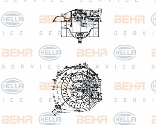 Behr-Hella 8EW 009 158-321 Fan assy - heater motor 8EW009158321