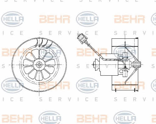 Behr-Hella 8EW 009 158-331 Fan assy - heater motor 8EW009158331
