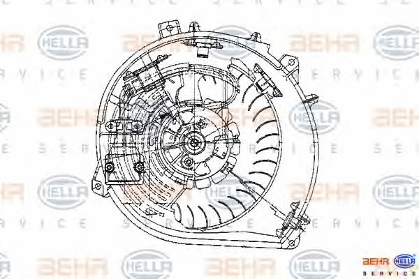 Behr-Hella 8EW 009 159-261 Fan assy - heater motor 8EW009159261